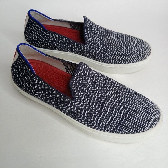 Rothy's The Sneaker Womens Size 6 US Navy Maritime Casual Fabric Slip On Shoes - Picture 3 of 10